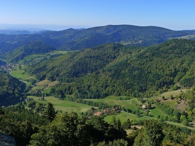 Blick auf die Belchenhfe und Neuenweg  Gemeinde Kleines Wiesental